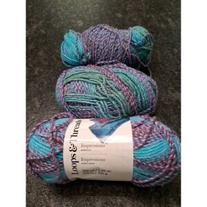 Loops & Threads IMPRESSIONS Acrylic Yarn Blue Raspberry 2.5 Skeins